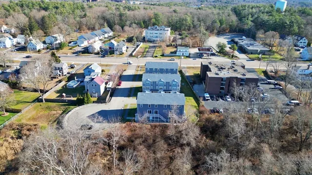 an aerial view of multiple house
