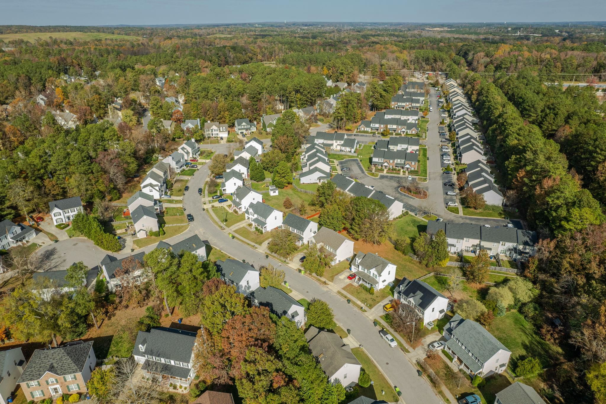 8312 Hobhouse Circle Raleigh, NC 27615 - Photo 38 of 39 an aerial view of residential houses with outdoor space