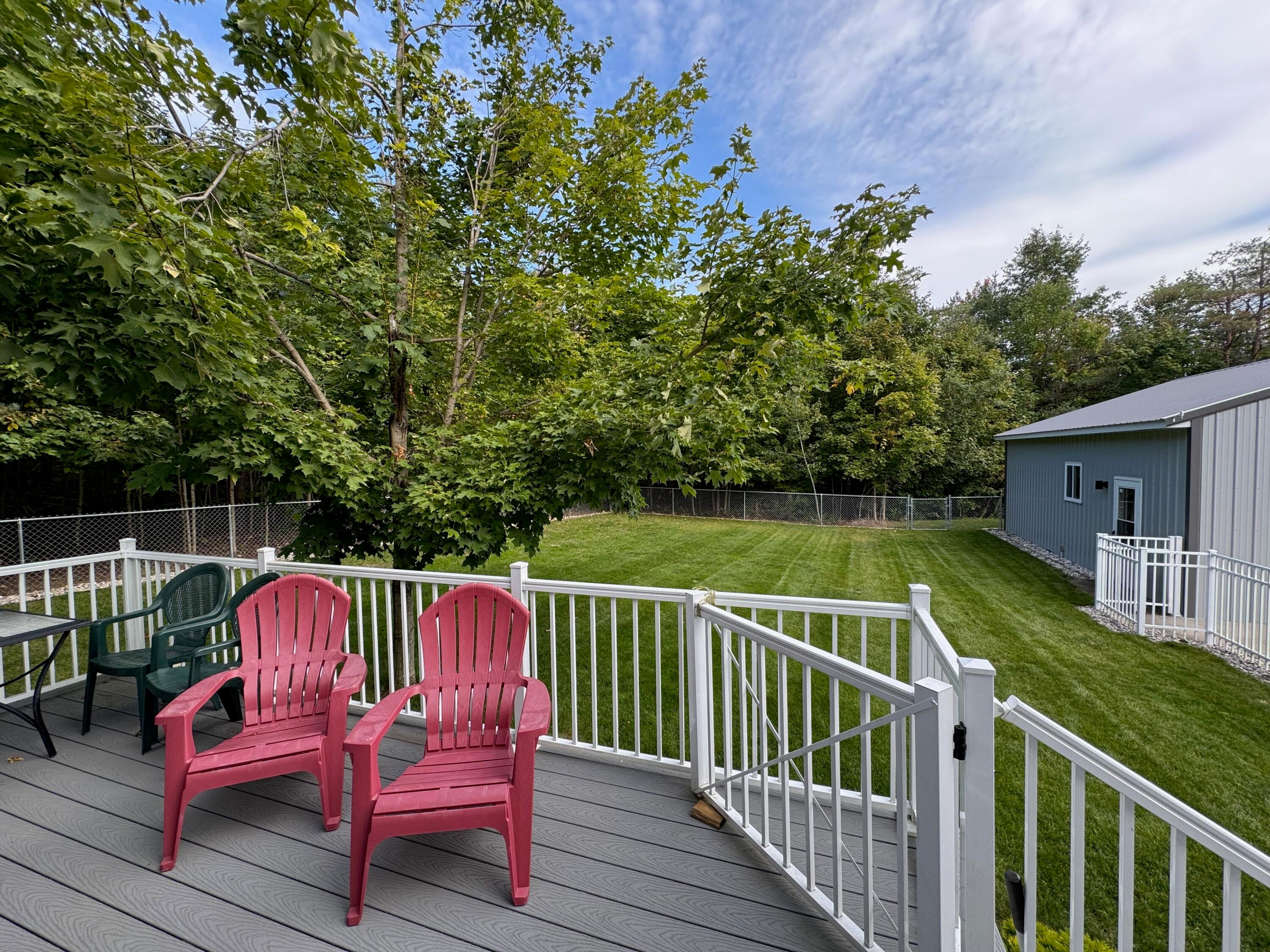 11738 Jewell Road Vanderbilt, MI 49795 - Photo 33 of 45 Fenced-in Yard, Chain Link, White Alu.