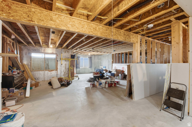 2567 West Rim Rock Drive Stockton, UT 84071 - Photo 38 of 64 Unfinished lower level with concrete flooring