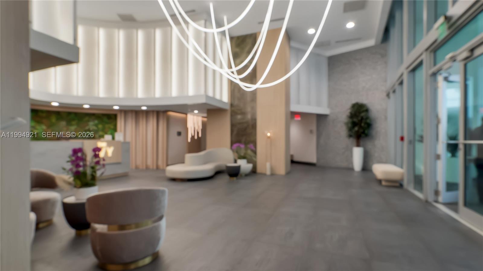 90 Southwest 3rd Street, Unit 3003 Miami, FL 33130 - Photo 45 of 47 a view of an entryway with a workspace