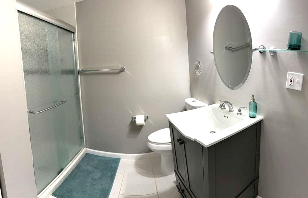 8001 North Elmore Street Niles, IL 60714 - Photo 23 of 34 a bathroom with a toilet sink and mirror