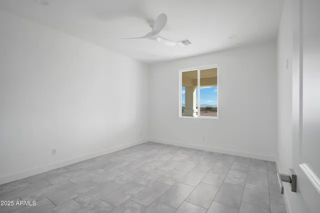 an empty room with a window