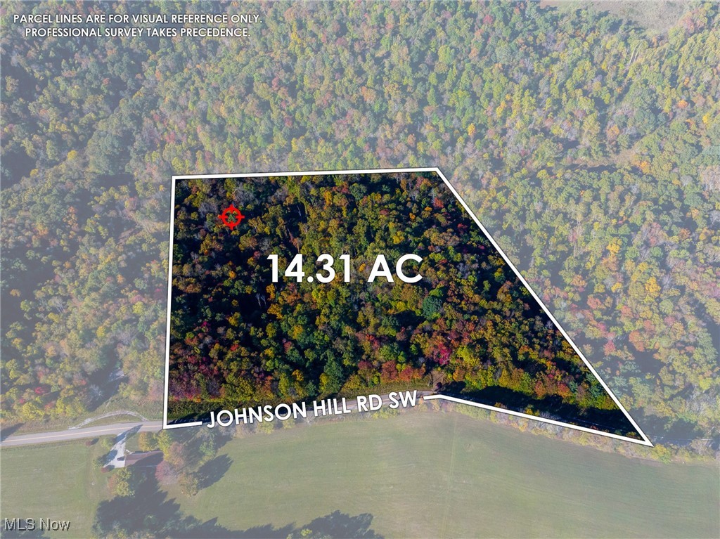 Southwest Johnson Hill Road Newcomerstown, OH 43832 - Photo 2 of 46 Aerial overview of property's location featuring property boundaries highlighted