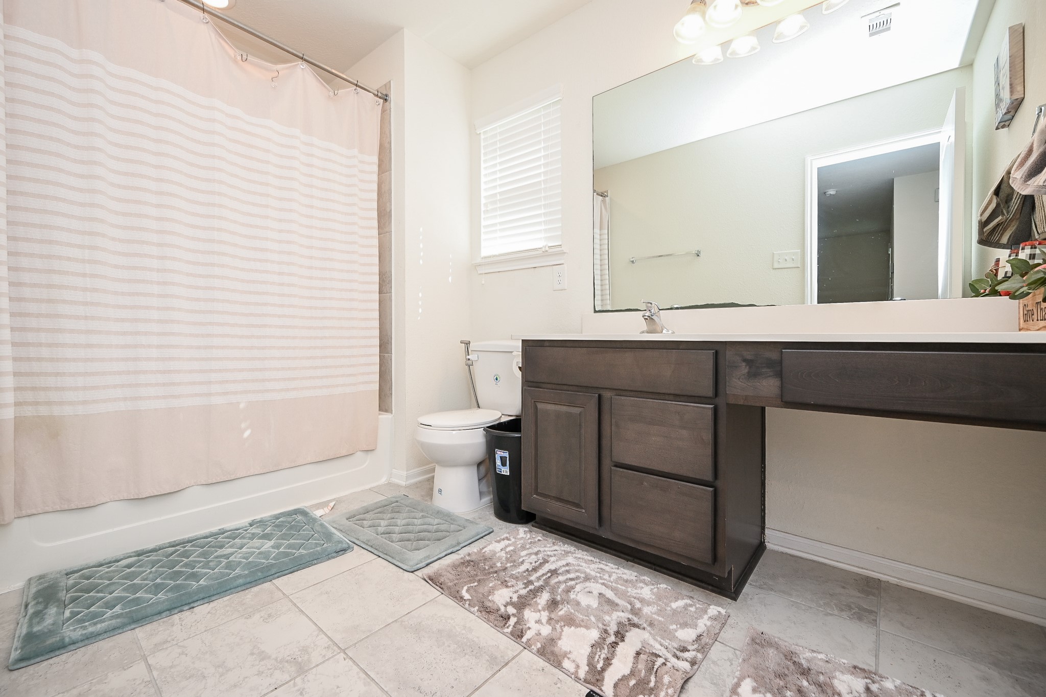 5238 Pine Forest Ridge Street Katy, TX 77493 - Photo 22 of 26 a bathroom with a sink a toilet and mirror