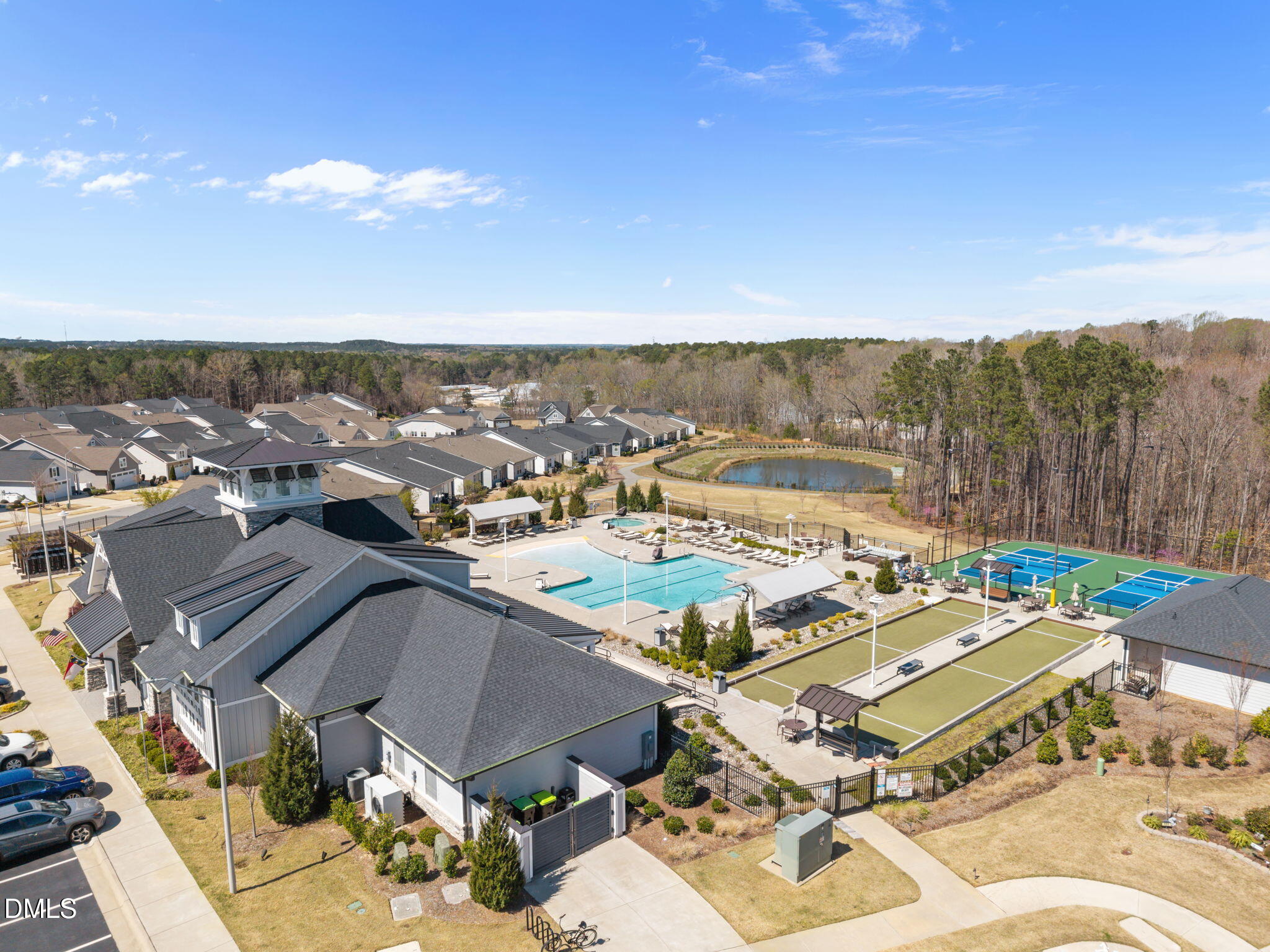 162 Desert Sand Lane Raleigh, NC 27610 - Photo 23 of 33 an aerial view of a house with a ocean view