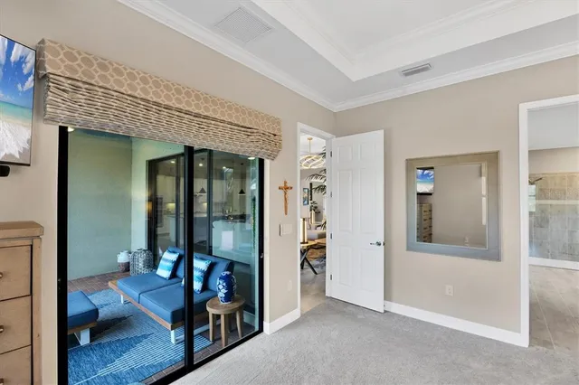 a view of outdoor space with palm trees