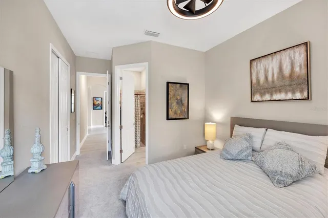 a view of a swimming pool and an ocean view