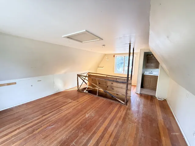a view of a balcony with an outdoor space