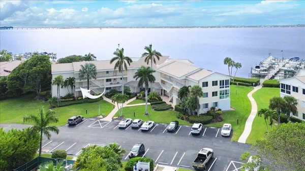 a front view of a building with street