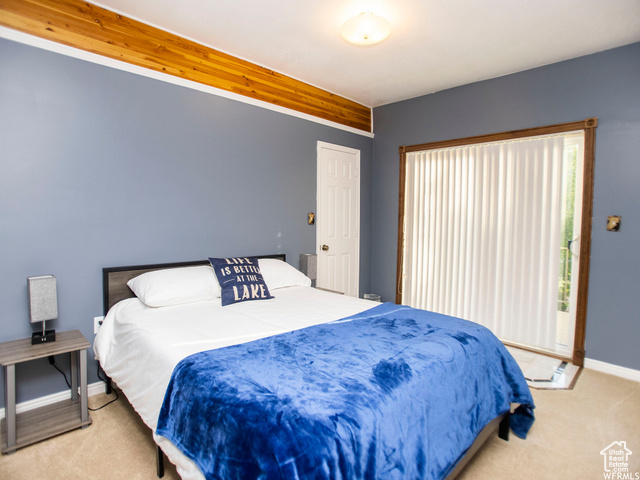 588 Raspberry Patch Road Garden City, UT 84028 - Photo 41 of 74 Bedroom featuring light colored carpet and baseboards