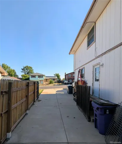 a view of a terrace with chairs