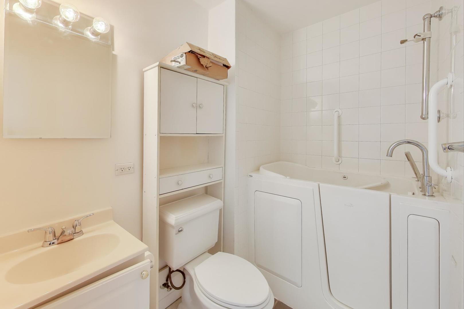 121 South Lancaster Drive Bolingbrook, IL 60440 - Photo 29 of 35 a bathroom with a sink a toilet and a mirror