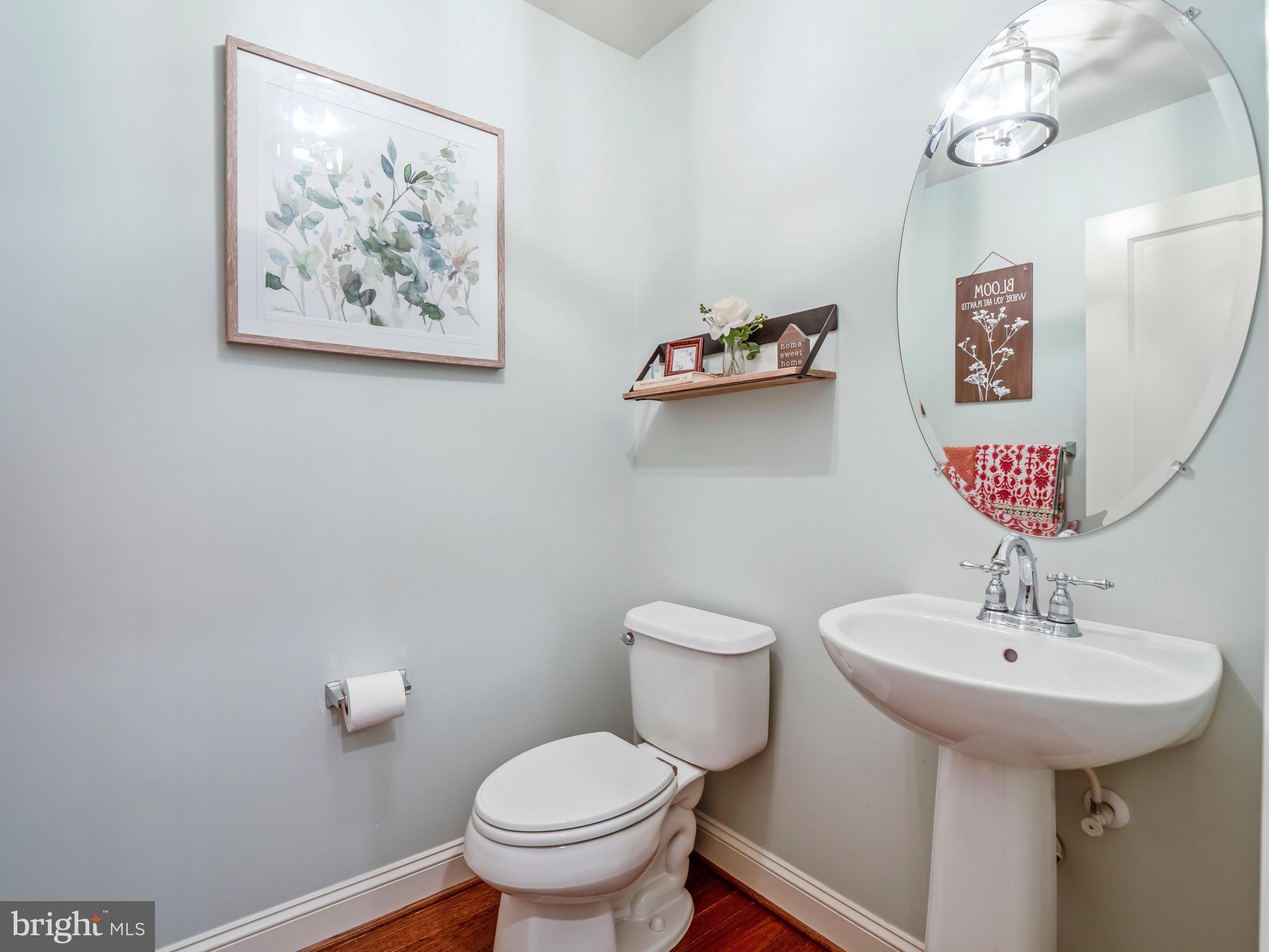 23366 Evening Primrose Square Brambleton, VA 20148 - Photo 14 of 28 a bathroom with a toilet sink and mirror