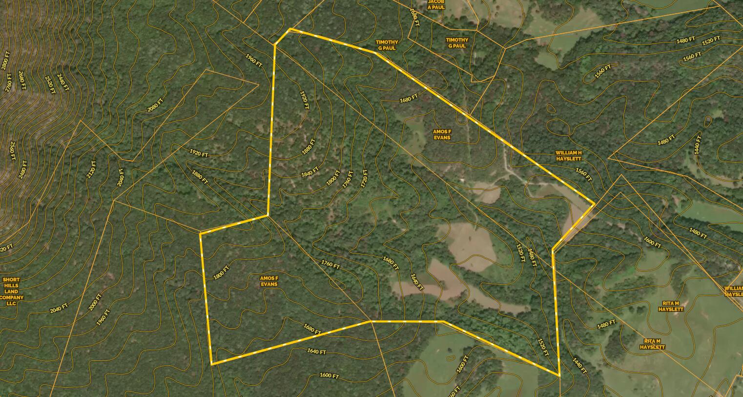 305 County Line Road Buchanan, VA 24066 - Photo 13 of 18 Butch countour lines