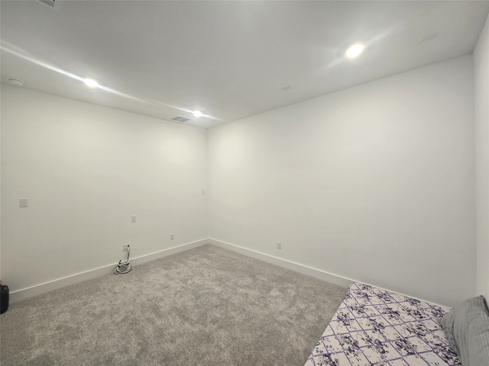 124 Ribera Drive Liberty Hill, TX 78642 - Photo 22 of 40 An inviting room offering soft carpeted floors and modern recessed lighting.