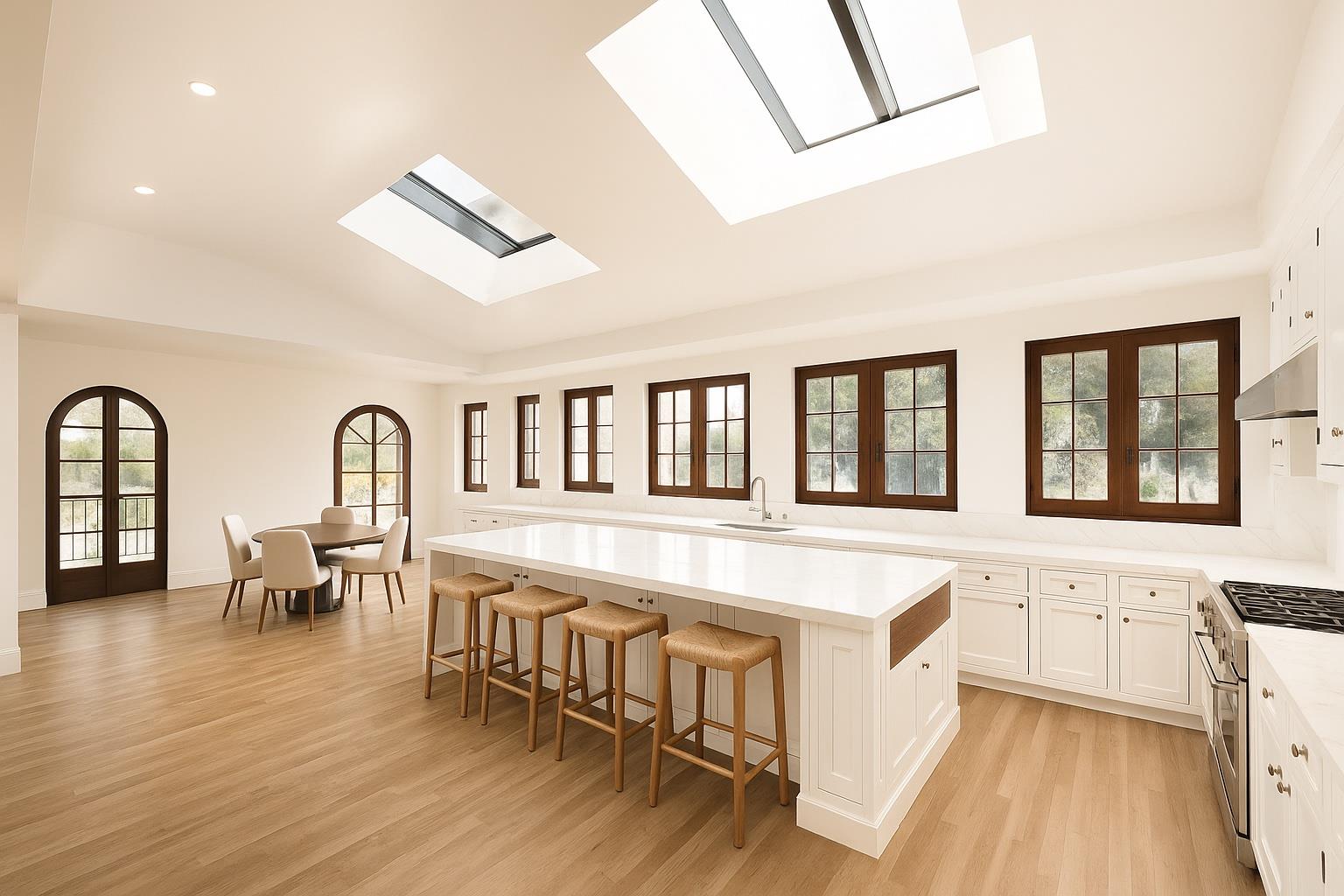 5040 Independence Avenue Bronx, NY 10471 - Photo 9 of 27 a large white kitchen with a large window