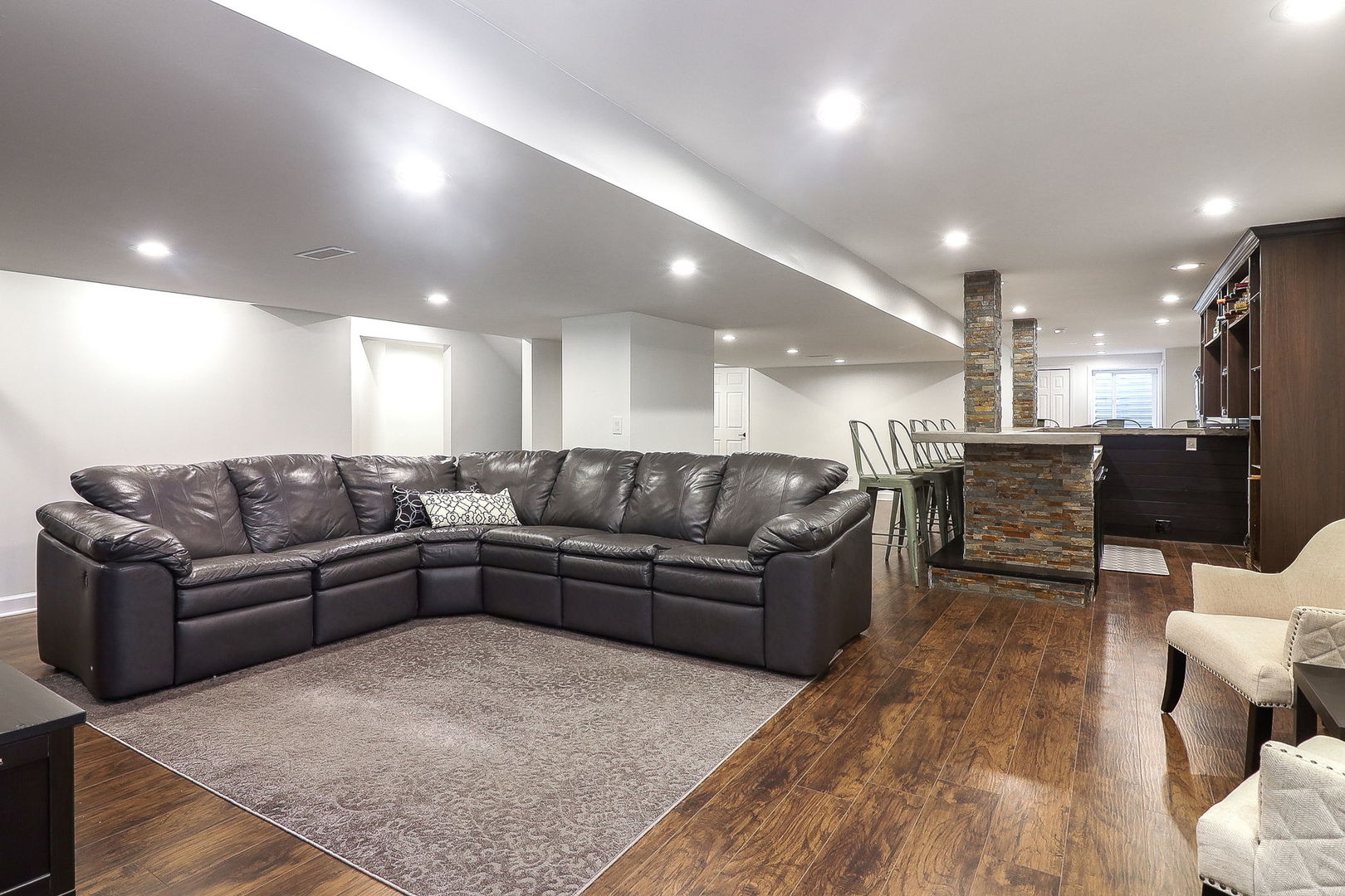 335 Forest Trail South Elgin, IL 60177 - Photo 33 of 47 a living room with furniture and kitchen view