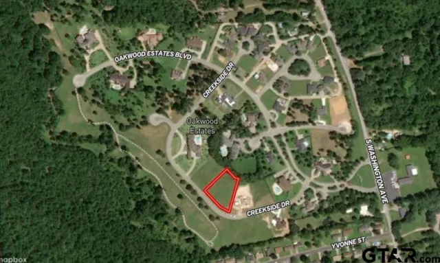 a garden view with swimming pool