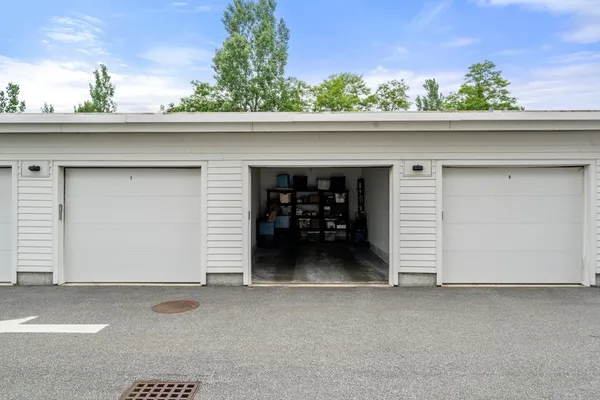 a view of room with racks on the wall