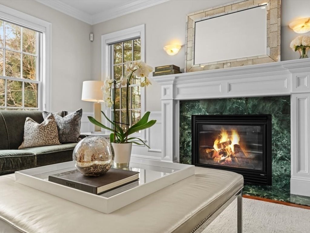 81 Fuller Street Newton, MA 02465 - Photo 4 of 42 a living room with furniture and a fireplace