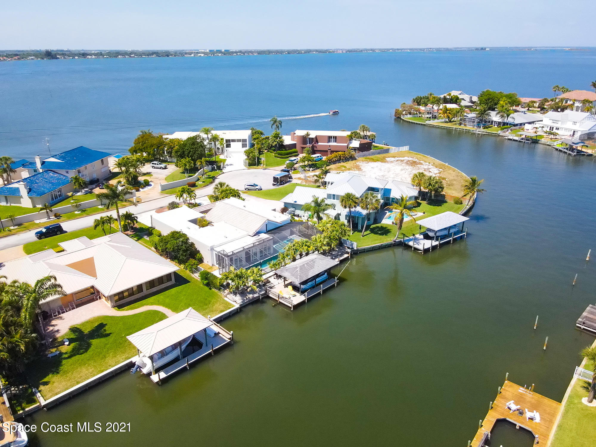 61 Country Club Road Cocoa Beach, FL 32931 - Photo 83 of 100 an aerial view of a house with a ocean view