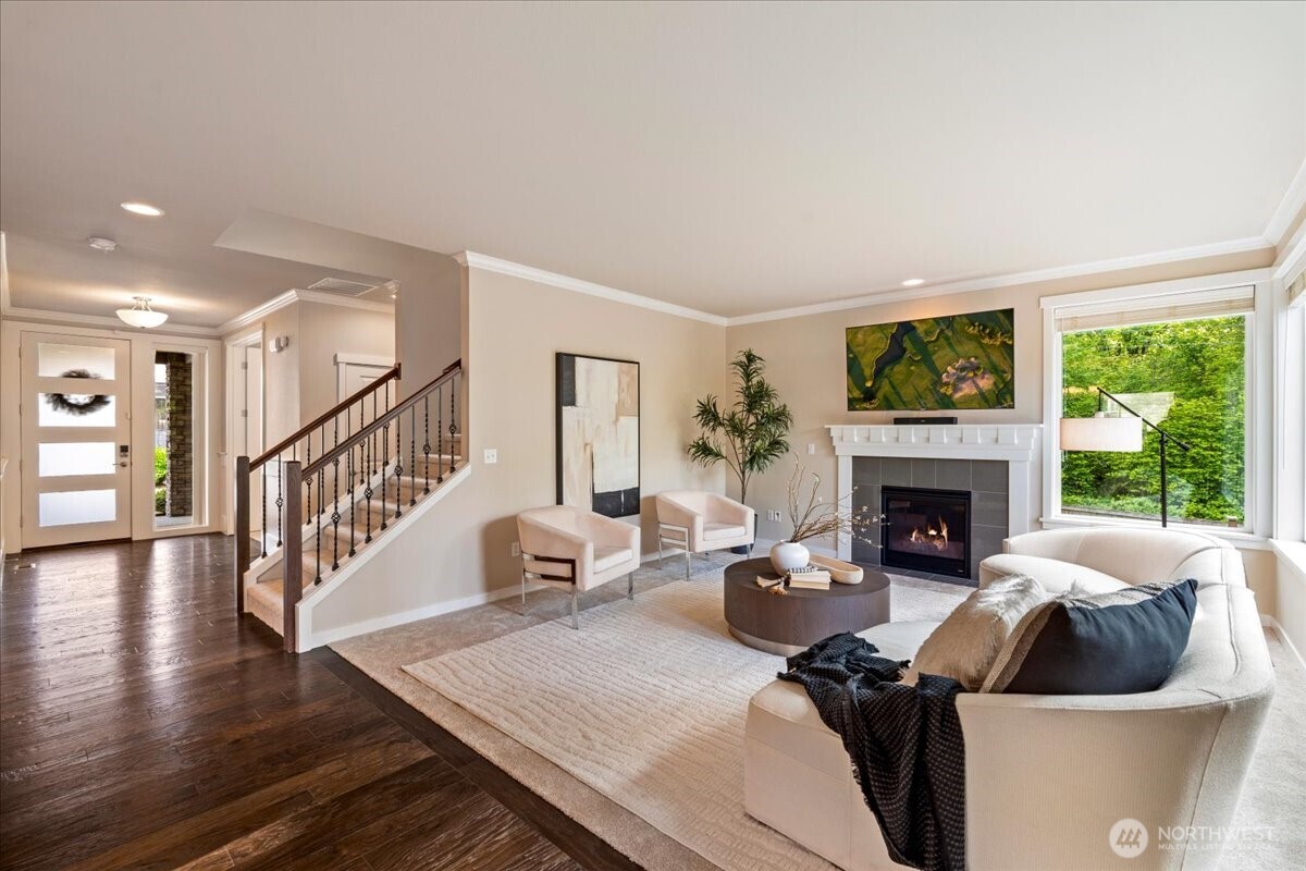 11 200th Place Southwest Bothell, WA 98012 - Photo 17 of 40 a living room with furniture and a fireplace