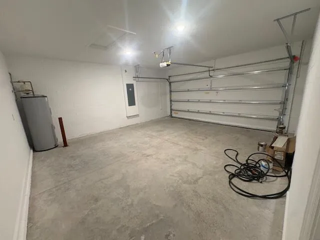 a view of a room with rack and bicycle