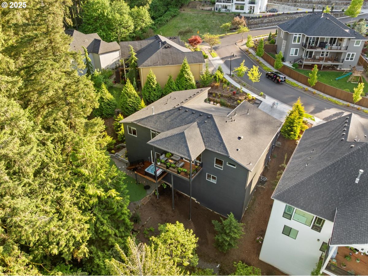 720 South 19th Place Ridgefield, WA 98642 - Photo 47 of 48 an aerial view of a house with swimming pool and outdoor seating