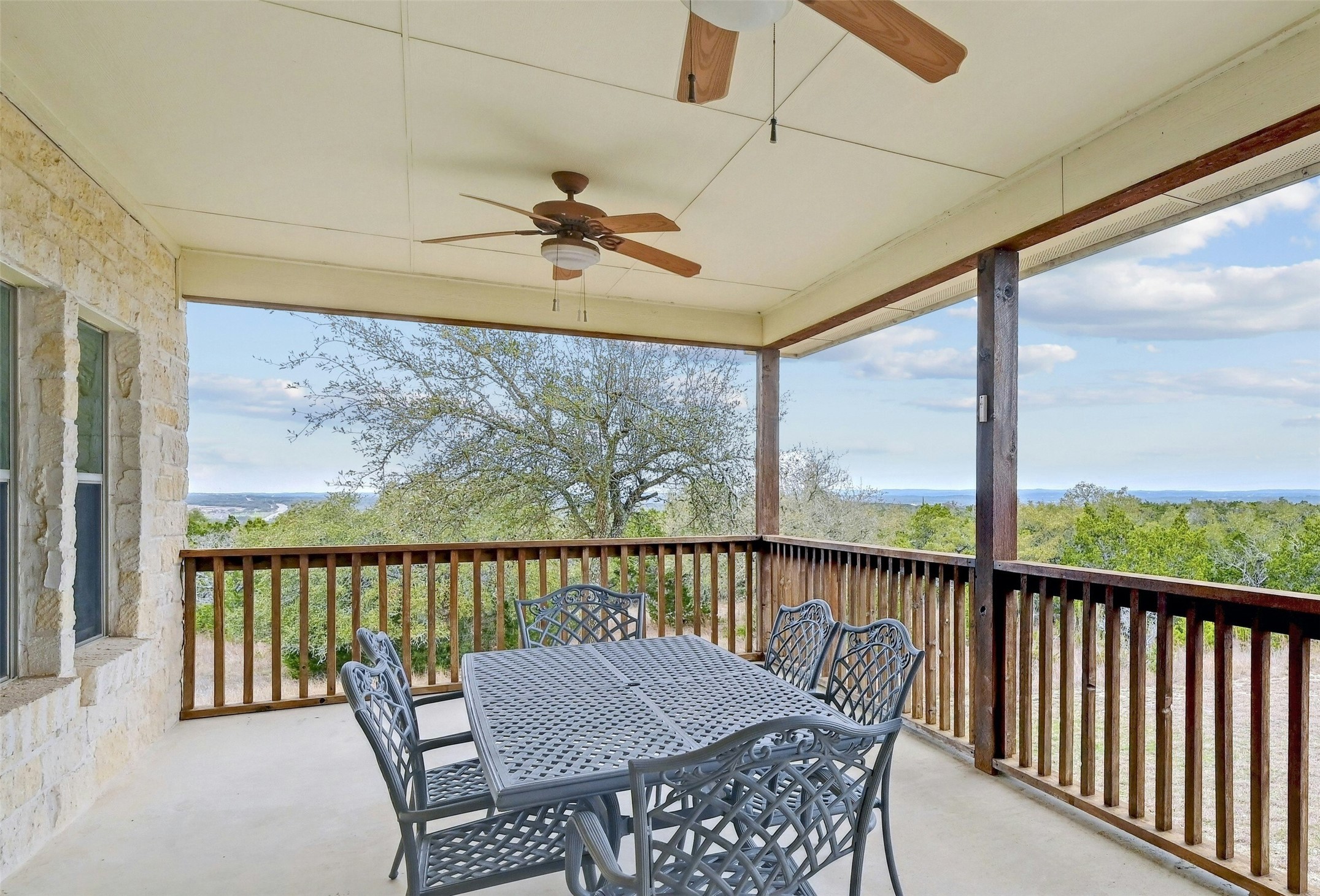 1370 Sunset View Fischer, TX 78623 - Photo 2 of 29 Enjoy a hill country view for miles off this back porch.