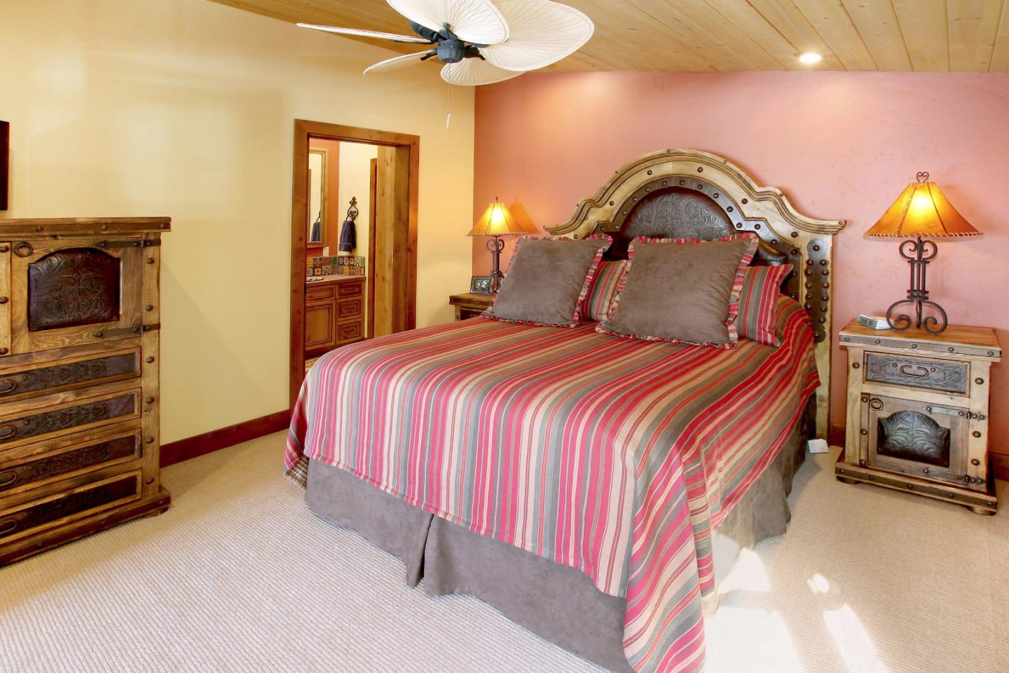 195 Vía Concha Aptos, CA 95003 - Photo 30 of 50 a bedroom with a bed and a fireplace