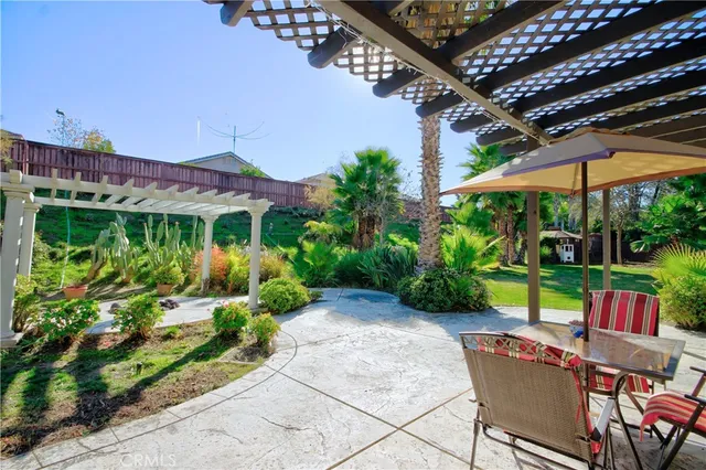 a view of an chairs and table in the patio