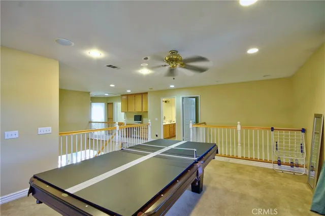 a living room with a table