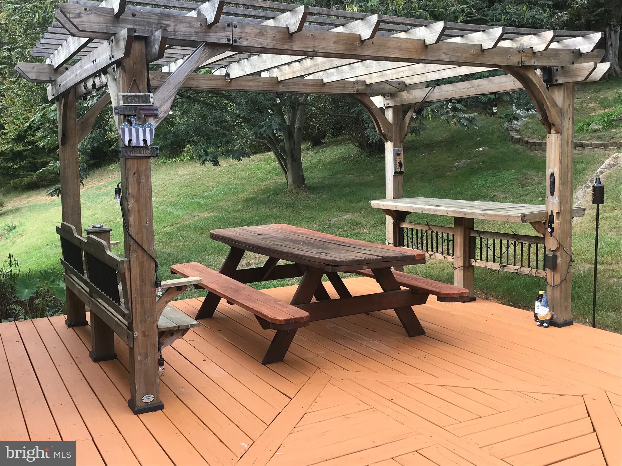 19106 Lappans Road Boonsboro, MD 21713 - Photo 42 of 53 Pergola offers shade on the deck.