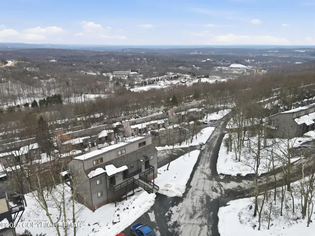 an aerial view of city