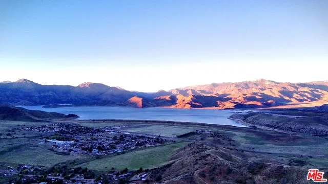a view of sunset and mountains