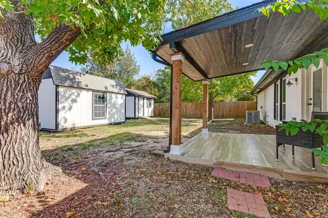 a backyard of a house