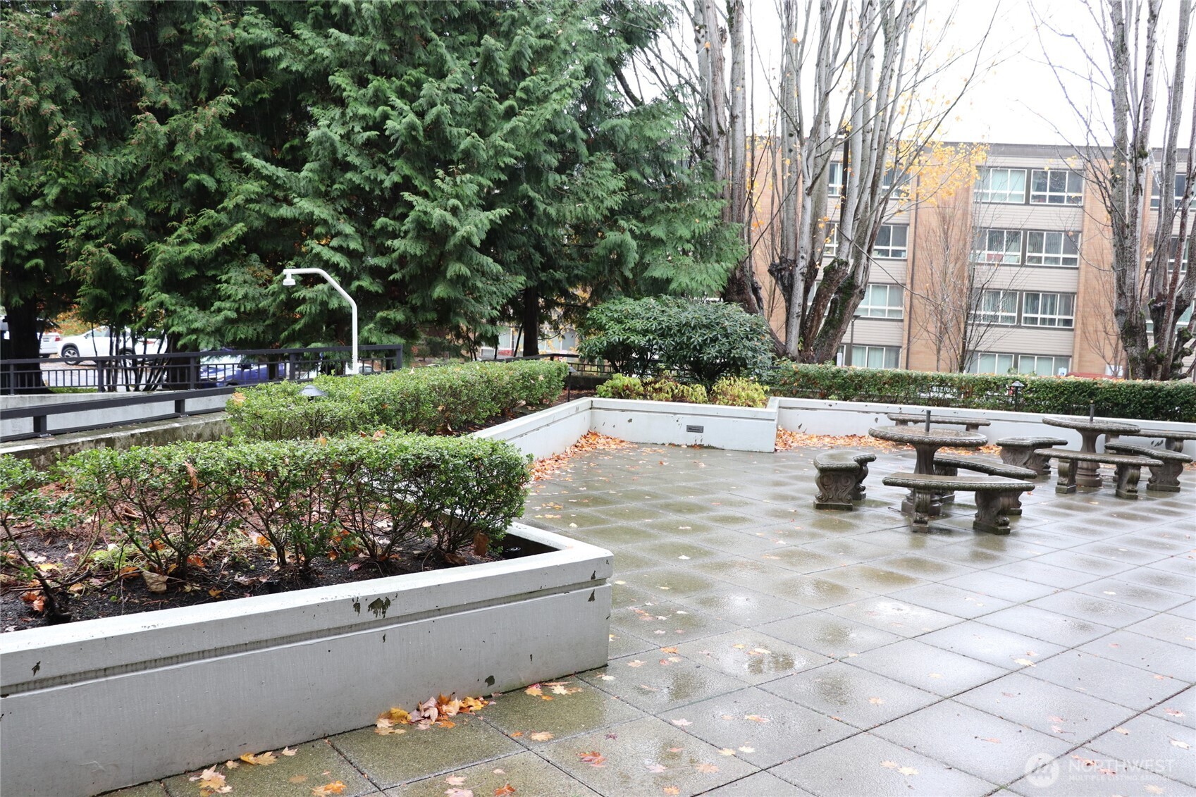 55 Williams Avenue South, Unit 104 Renton, WA 98057 - Photo 22 of 22 a view of a patio with table and chairs and potted plants