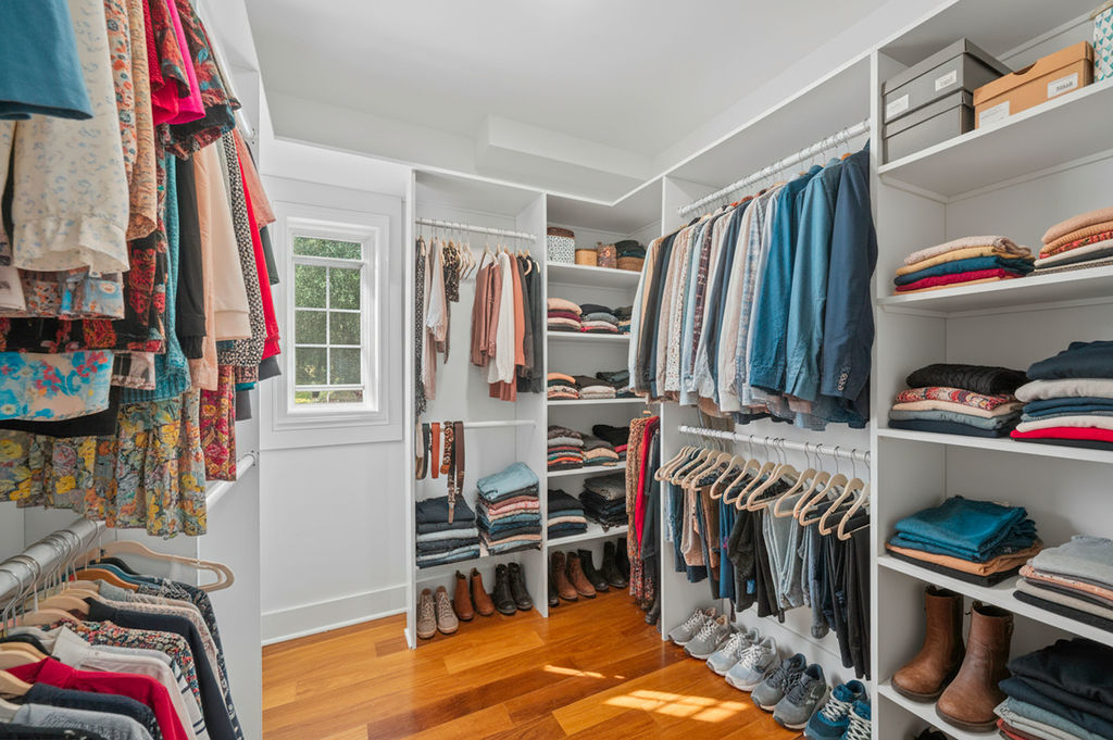 13518 South Ave K Chicago, IL 60633 - Photo 14 of 24 a view of walk in closet with clothes and shoes