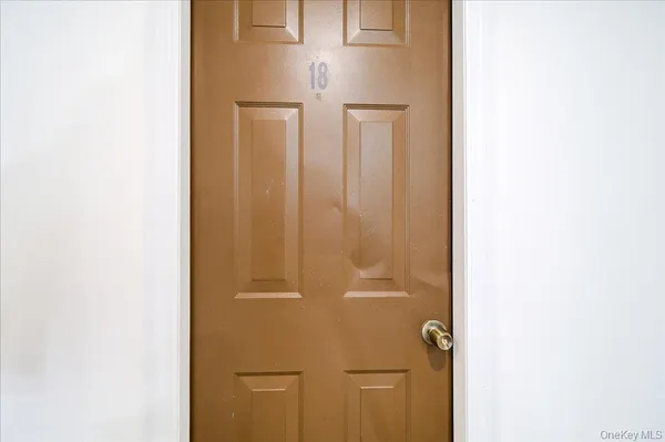 a close view of door