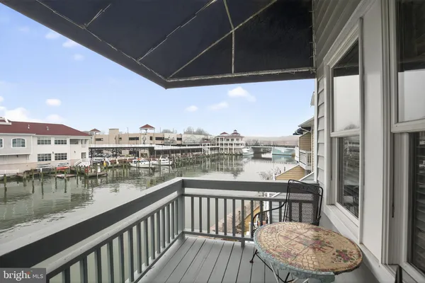 a view of a balcony with lake view