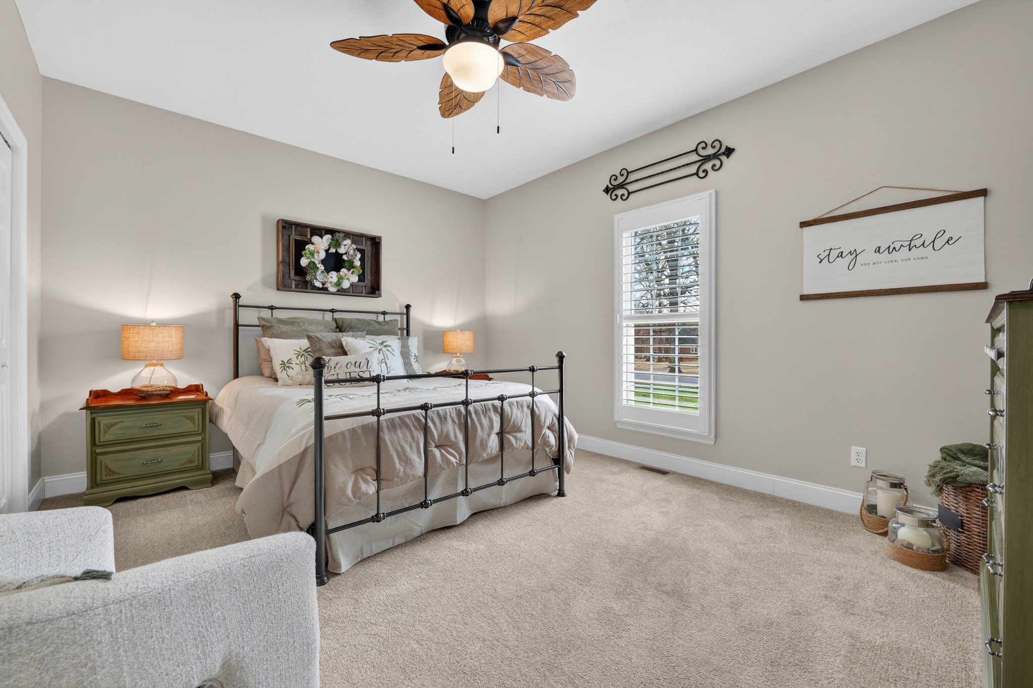 19 Hancock Road Fayetteville, TN 37334 - Photo 34 of 54 a bedroom with a bed and a chandelier