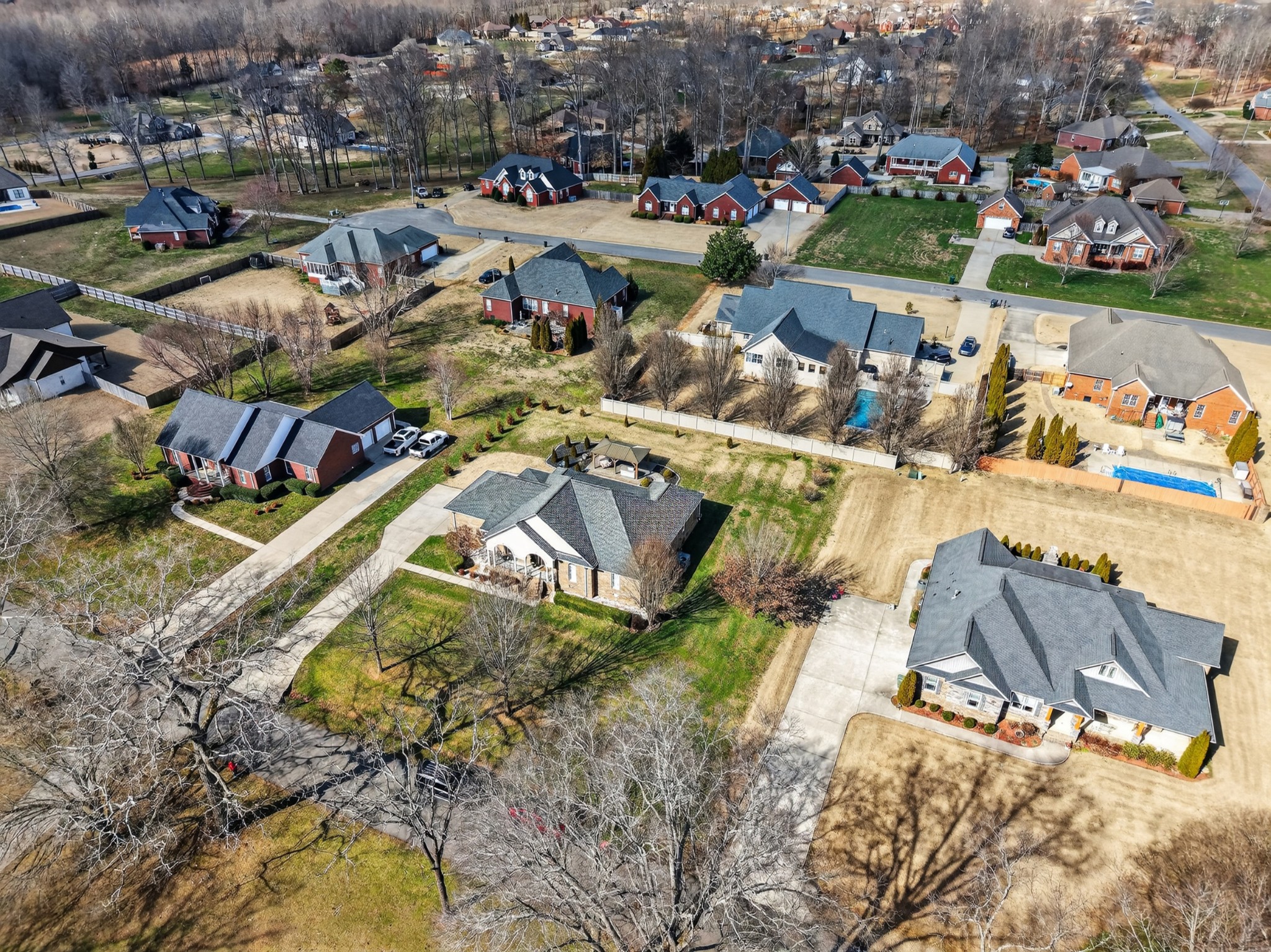19 Hancock Road Fayetteville, TN 37334 - Photo 48 of 54 an aerial view of a house with a lake view