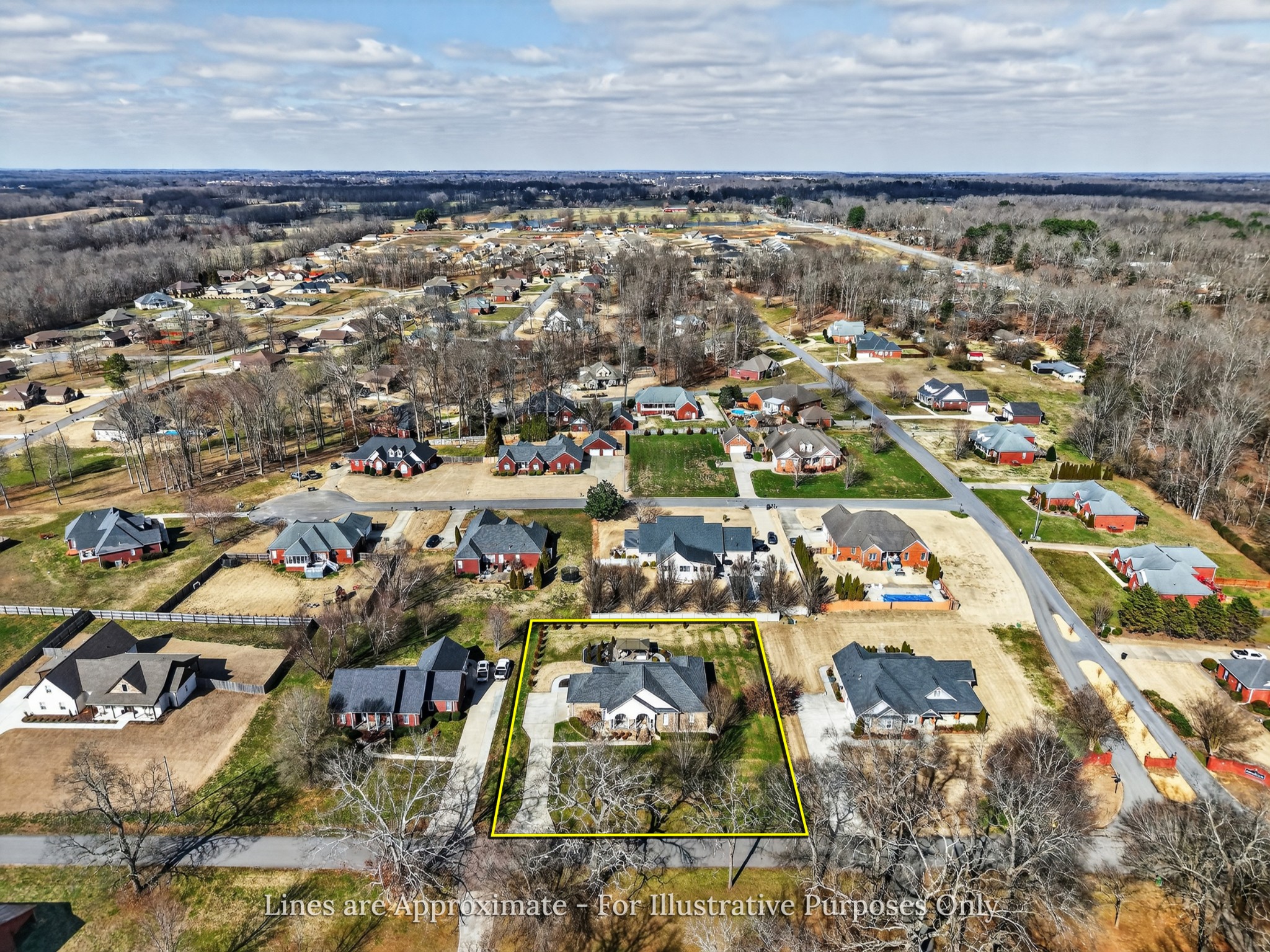 19 Hancock Road Fayetteville, TN 37334 - Photo 50 of 54 an aerial view of residential houses with outdoor space