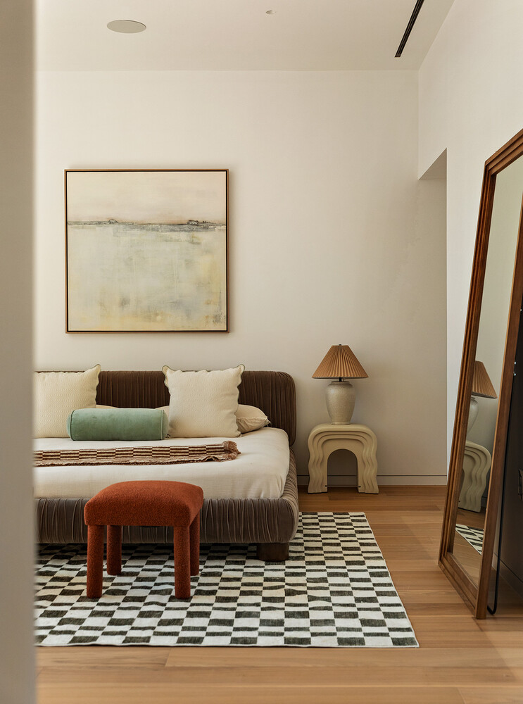 68 Commercial Street, Unit PH Brooklyn, NY 11222 - Photo 13 of 27 a bedroom with a bed and a rug