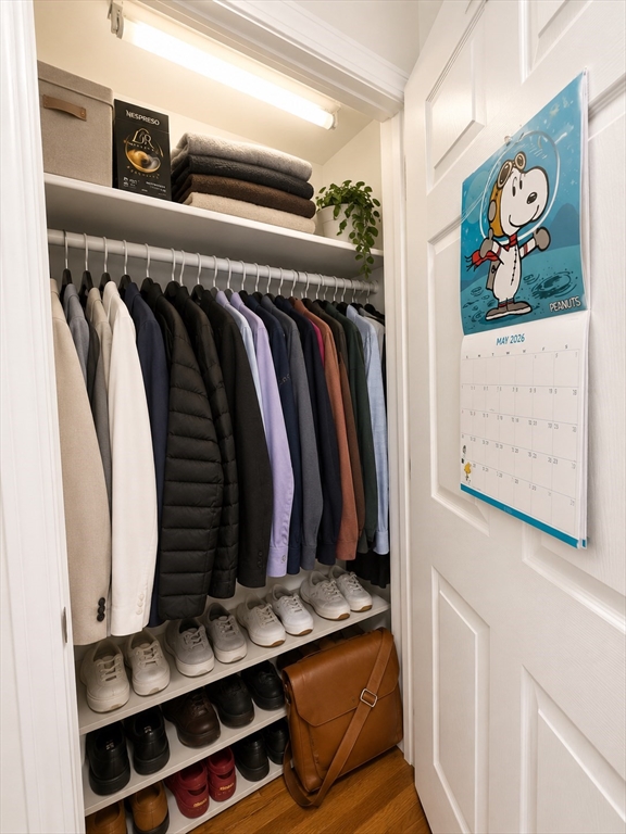 5 Myrtle Street, Unit 3 Saugus, MA 01906 - Photo 5 of 15 a view of walk in closet with clothes and shoes