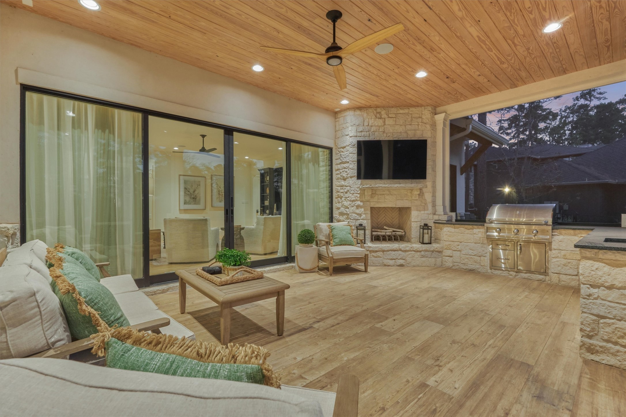 4469 Lily Bean Road Montgomery, TX 77316 - Photo 42 of 50 a living room with furniture and a flat screen tv