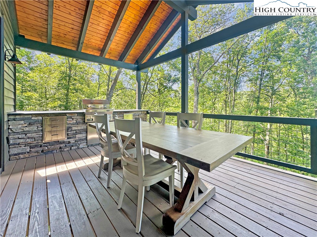 1736 Twin Rivers Drive Boone, NC 28607 - Photo 15 of 46 a view of deck with furniture and wooden floor