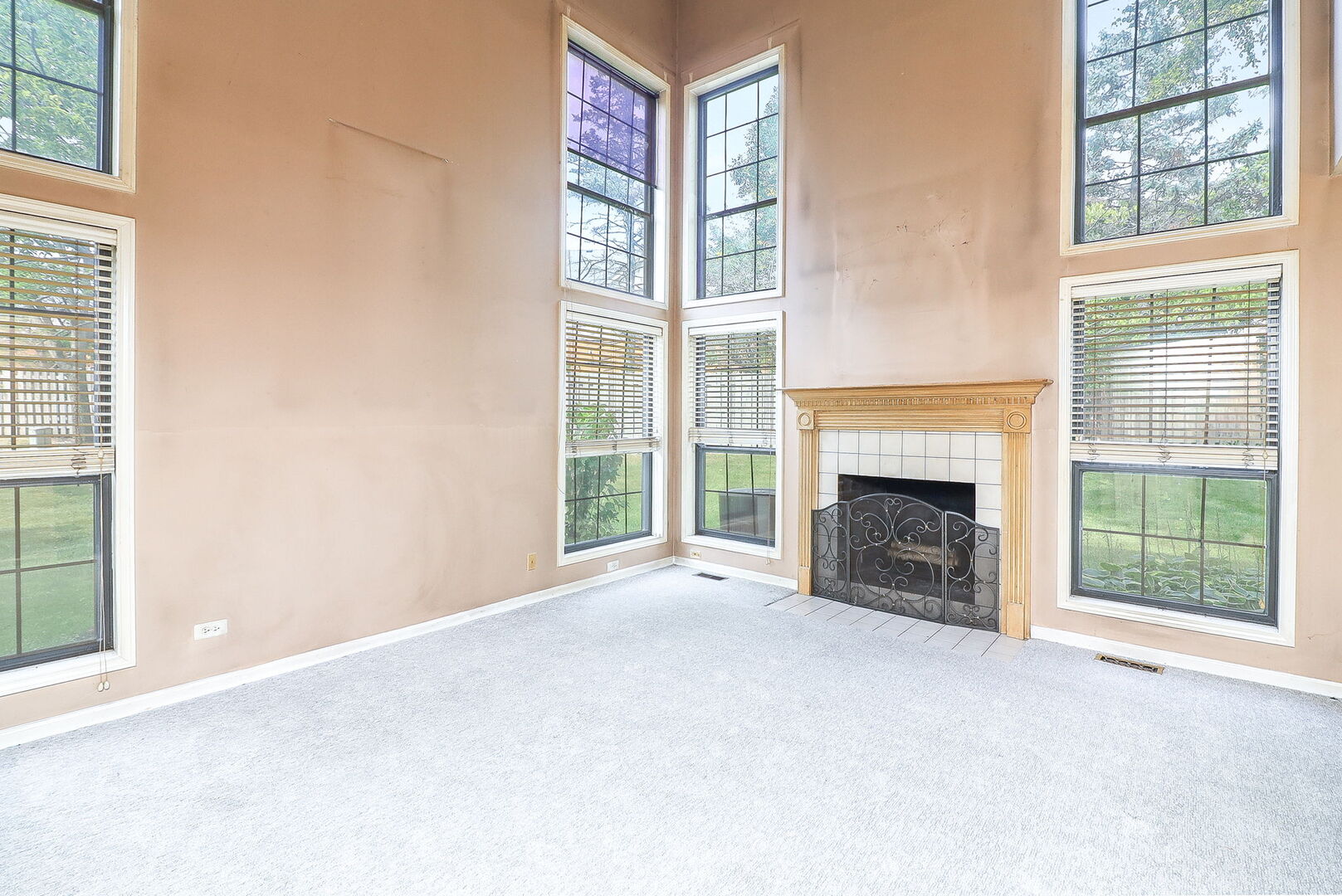 164 Springdale Lane Bloomingdale, IL 60108 - Photo 3 of 30 a view of an empty room with a fireplace and a window