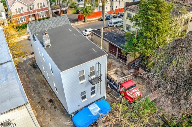 front view of a house with a street